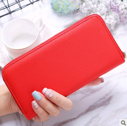 Women's long wallet metal bow decoration hand take purse phone bag