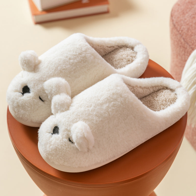 Home winter cute bag with cotton slippers