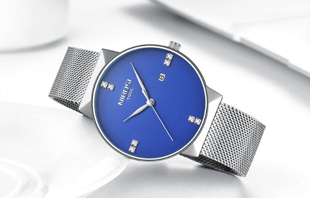 nibosi fashion ultra-thin mesh strap quartz watch
