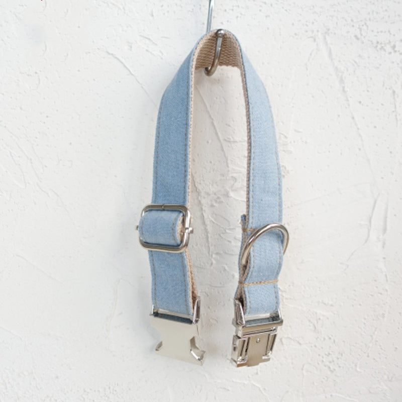 Blue cowboy pet dog collar