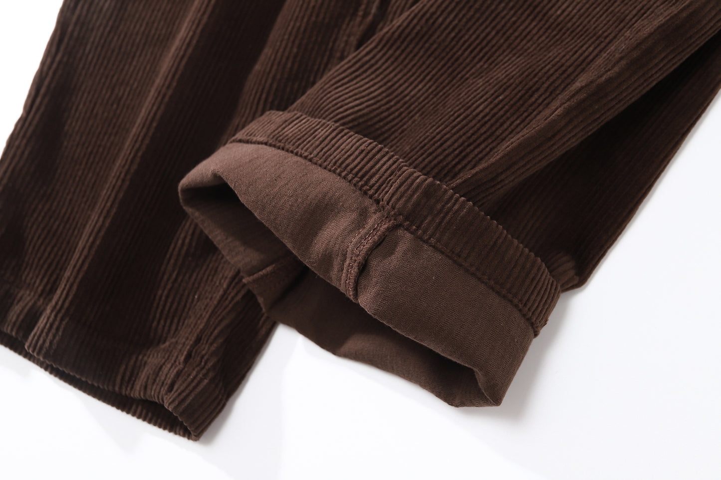 Brown Trousers Pure Color Cotton Lantern