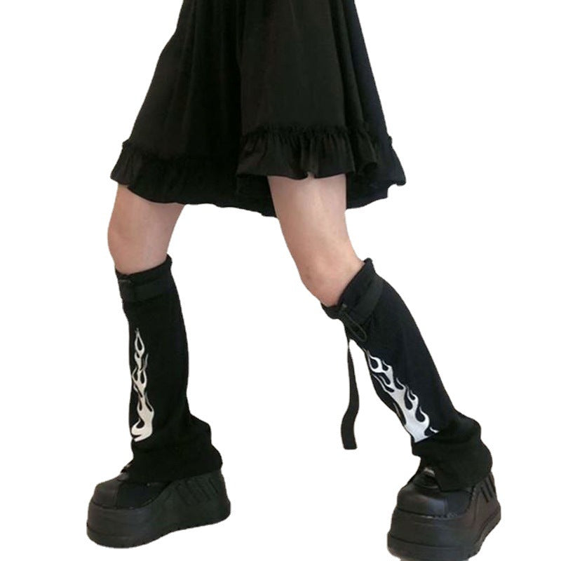 Subby Gothic Style Japanese Punk Medium Tube Footwear