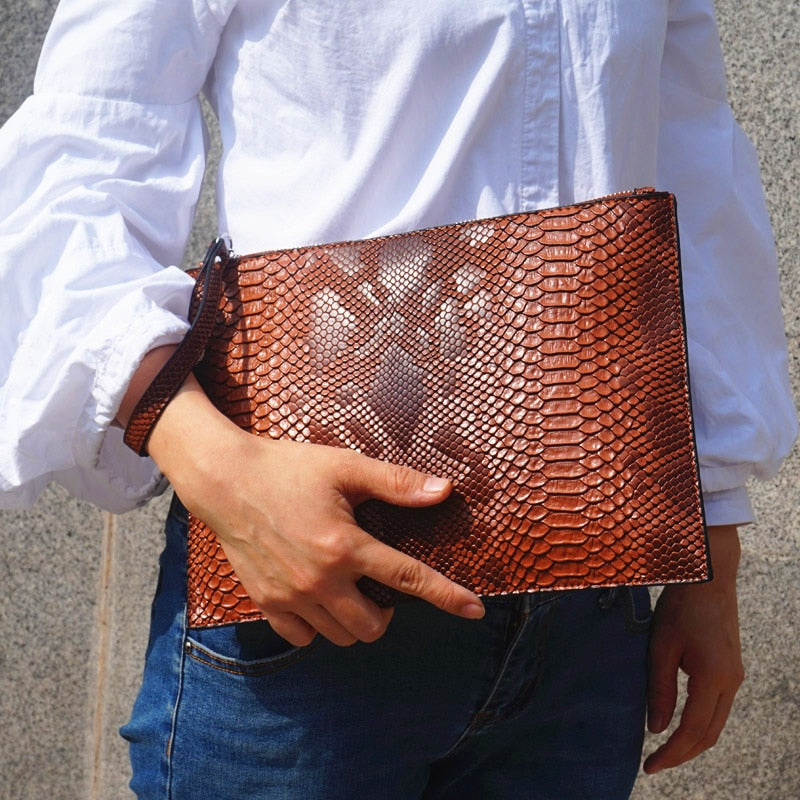 Python pattern women's handbag