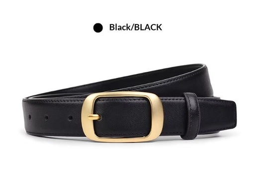 Genuine Leather All-Match Belt With Pin Buckle Fashionable Decorative Jeans Belt Made Of Cowhide