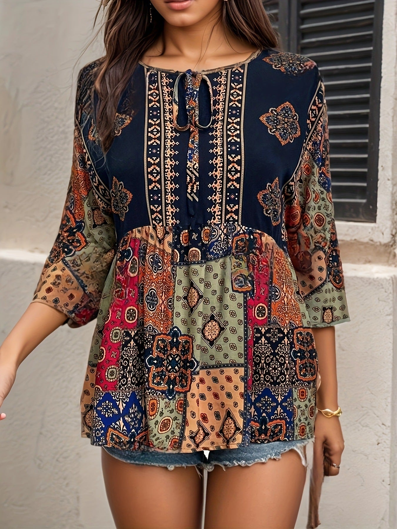 Seaside Vacation Women's Printed Top
