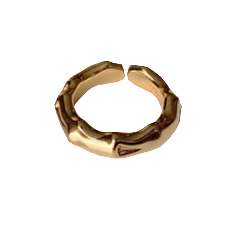 Pure silver custom made Korean bamboo ring