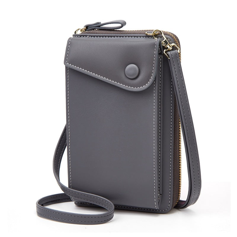 Zipper Phone Bag Female Multi-Function Shoulder Messenger Bag