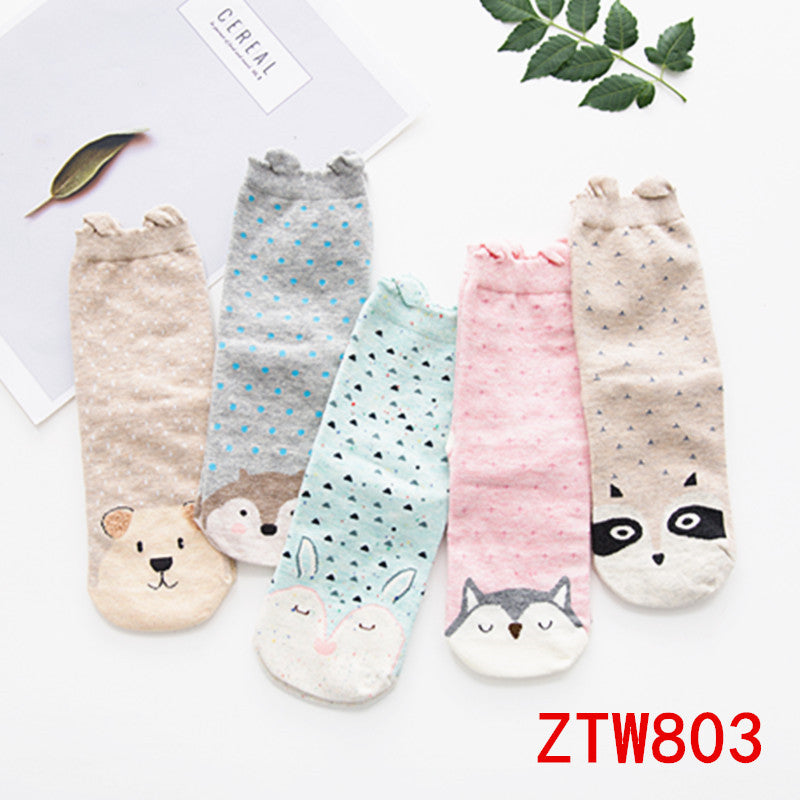 Women's ear cartoon socks Japanese trend