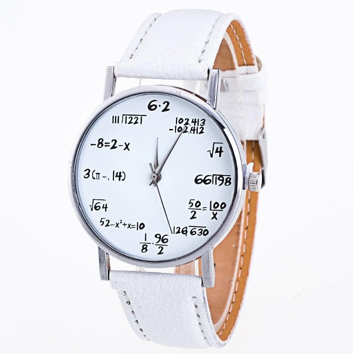 Quartz Watch Men's Leather Strap Korean Women's Student Couple Watch