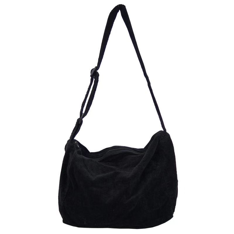Literary Leisure Simple Corduroy Shoulder Messenger Bag