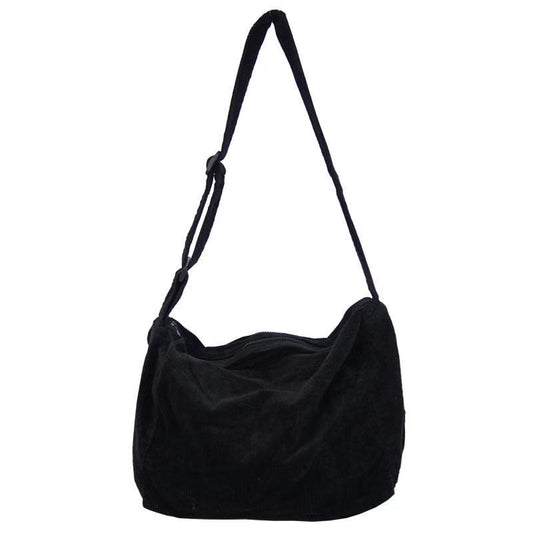 Literary Leisure Simple Corduroy Shoulder Messenger Bag