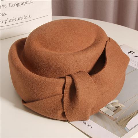 Wool Woolen Hat Fashion Bowknot Beret