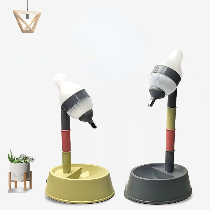 The New Dog Waterer Can Adjust The Height Of Pets And The Water And Feed All-in-one Cat Drinking Bowl Dog Supplies