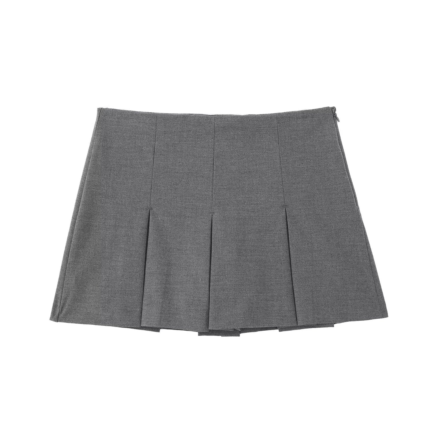 European And American Style High Waisted Wide Pleated Pants Skirt