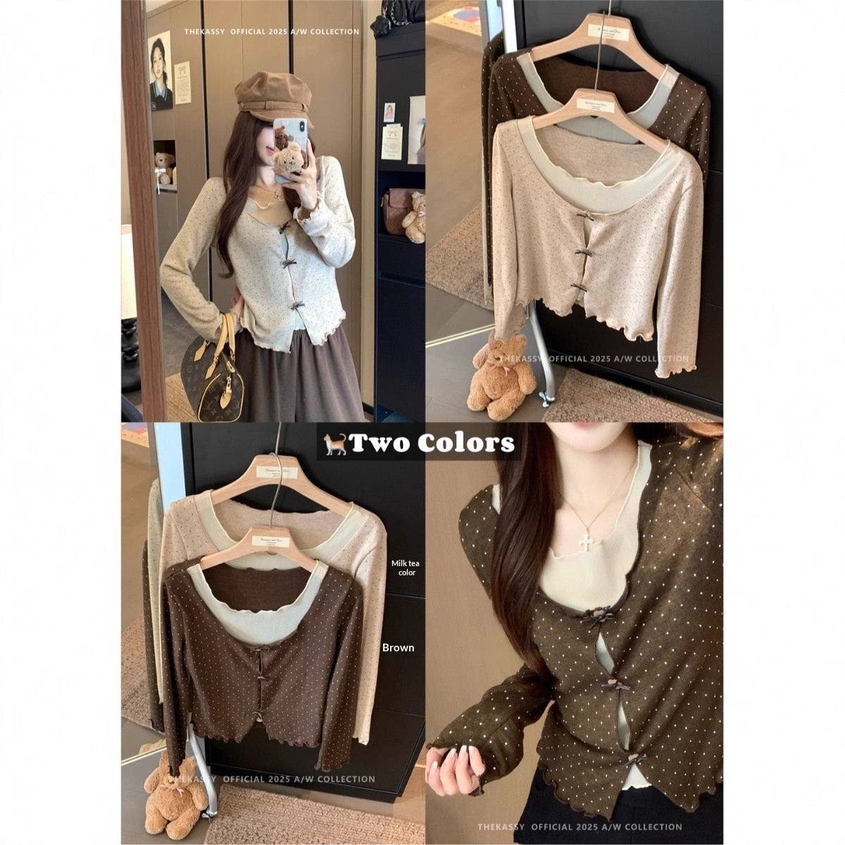 Autumn New Women's Fashion Design Slim-fit Short Top