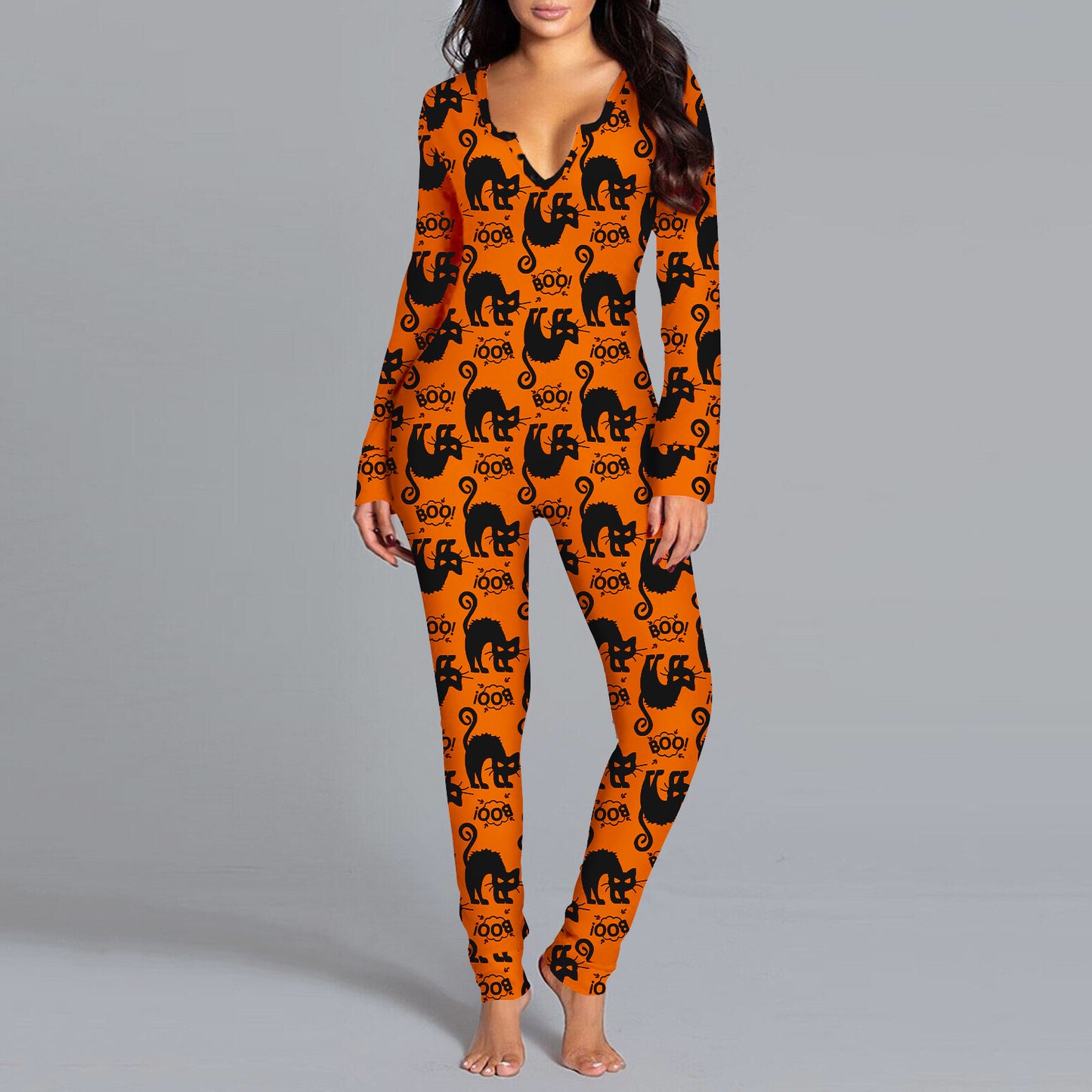 Jumpsuit til kvinder med afslappet digitalprint