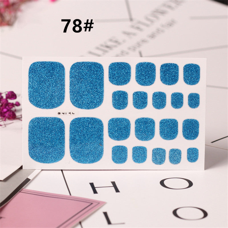Solid color green onion toenail sticker