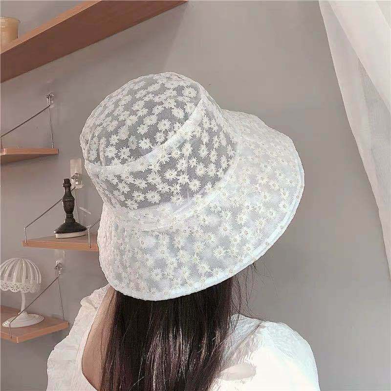 Fisherman's Hat Female Daisy Embroidery