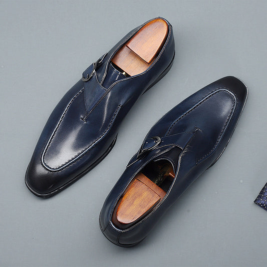 New men's pointed leather shoes