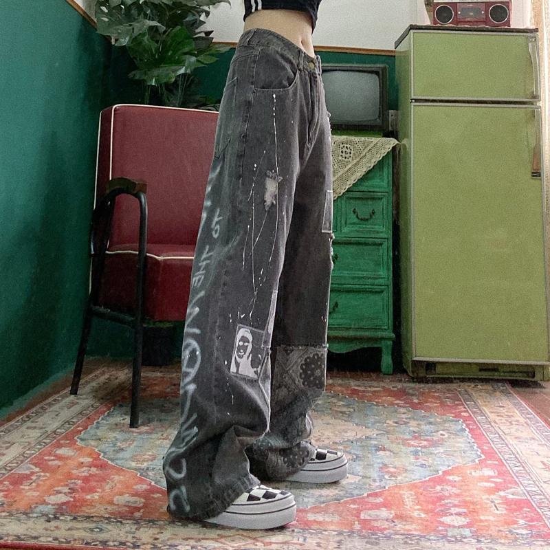 Retro Loose Casual All-match Jeans Trousers