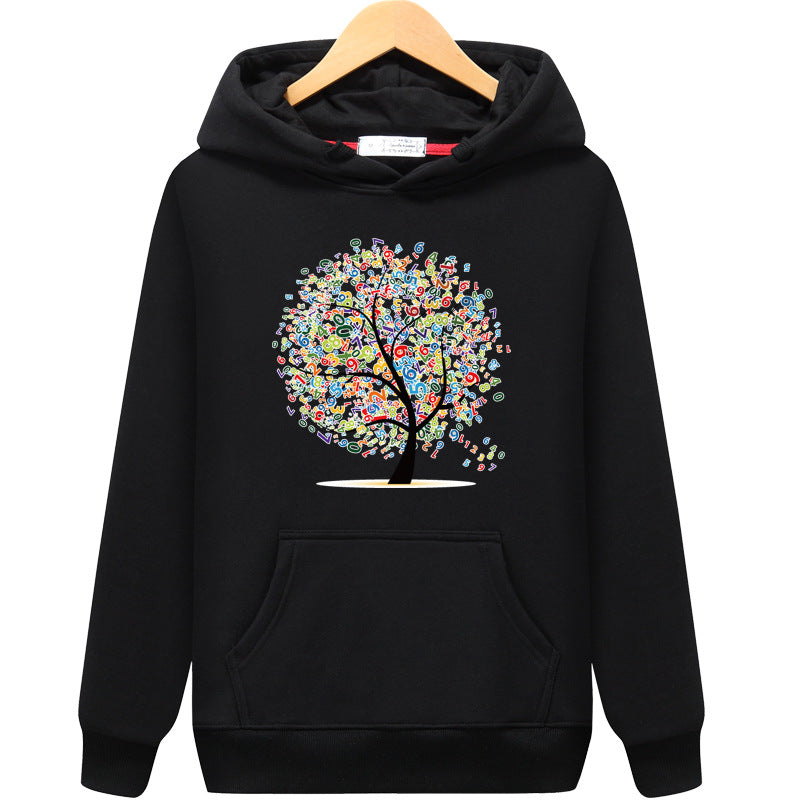 Women's Hooded Pullover Printed Fashionable Casual Loose Hoodie