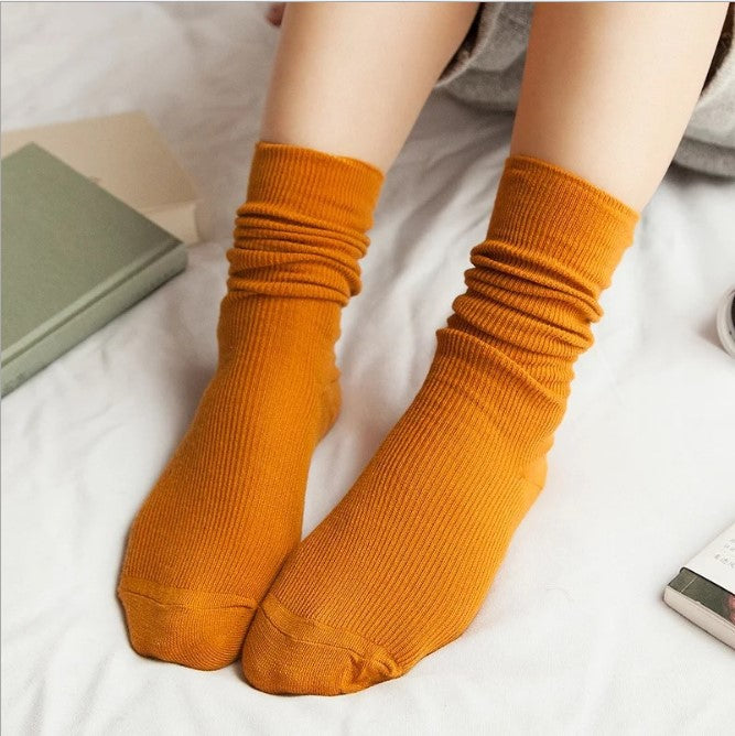 Japanese autumn winter vintage lace cotton socks