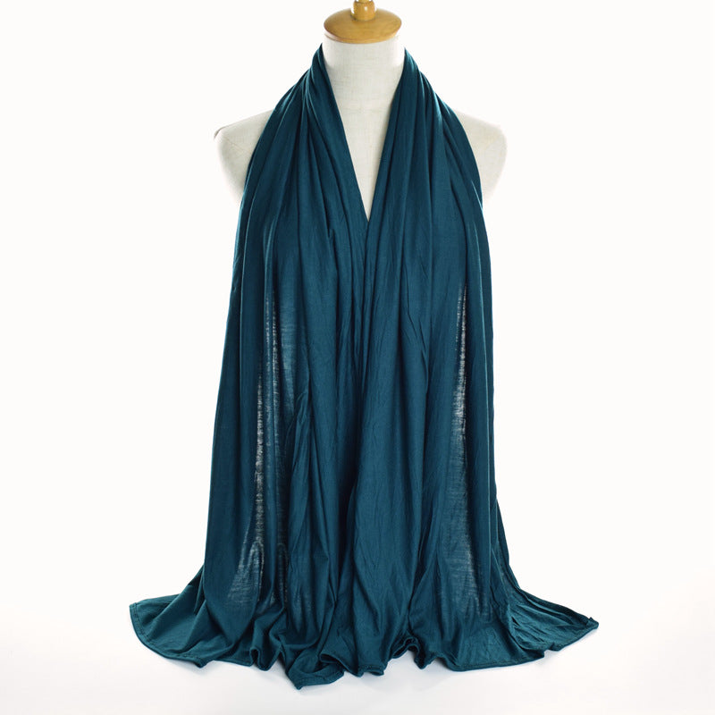 Monochrome mercerized cotton jersey scarf