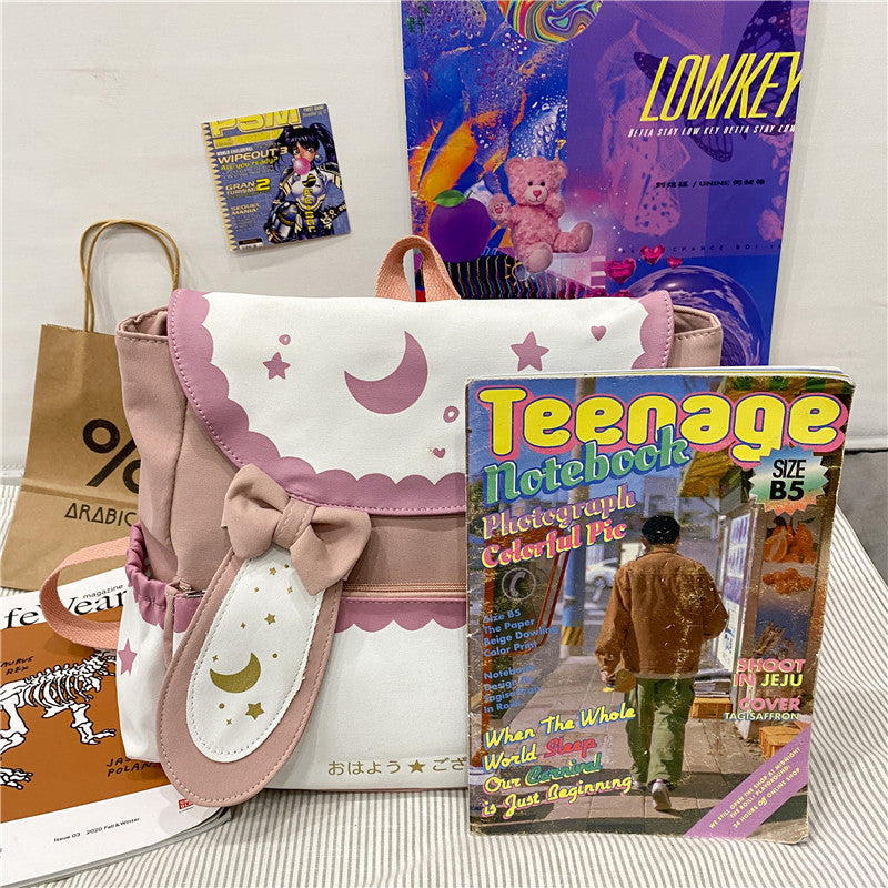 Summer Female Nylon Shoulder Bag Sweet Rabbit Crossbody Bags