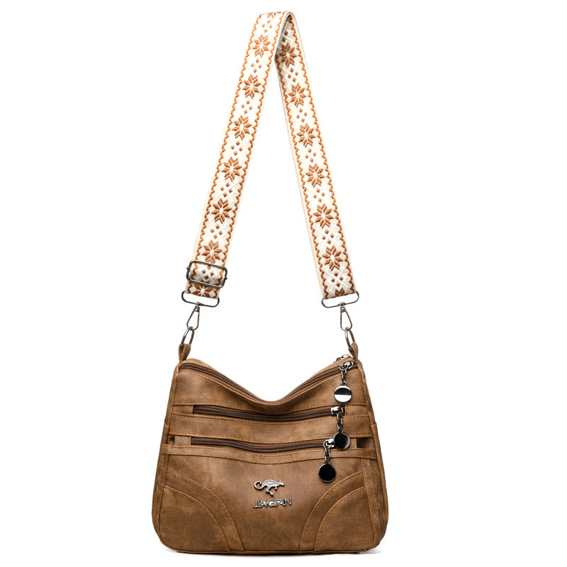 Fashion Women Shoulder Bag Large Capacity Soft Leather Textured Tote