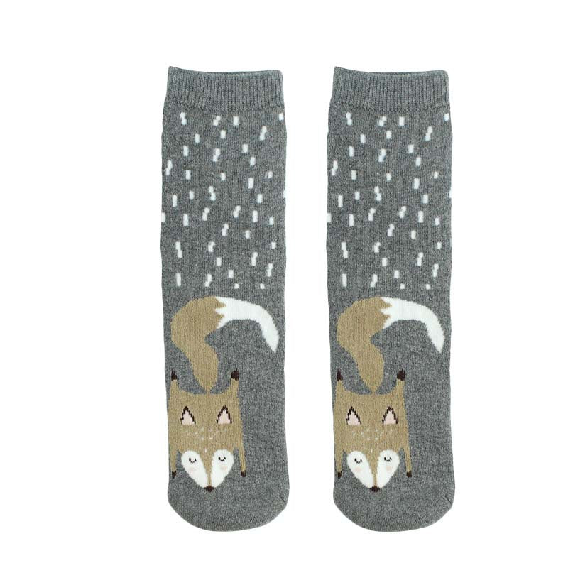Cartoon Straight Terry Women's Socks Thickened And Warm