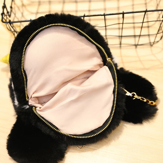 Kawaii Penguin Crossbody Bag Plush Toy Soft Stuffed Shoulder Bag Shoulder Satchel Bag Cosmetic Bag