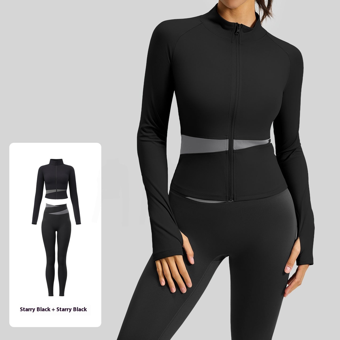 Juyi Tang Peach Color Matching Yoga Suit Nude Feel High Elastic Female