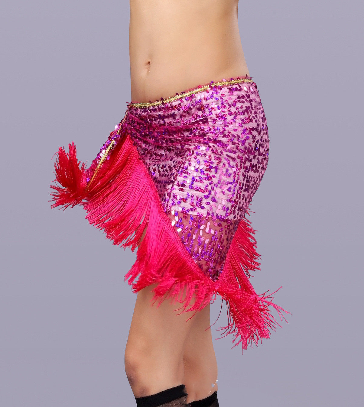 Belly Dance Waist Chain Sequins Tassel Show Hip Scarf