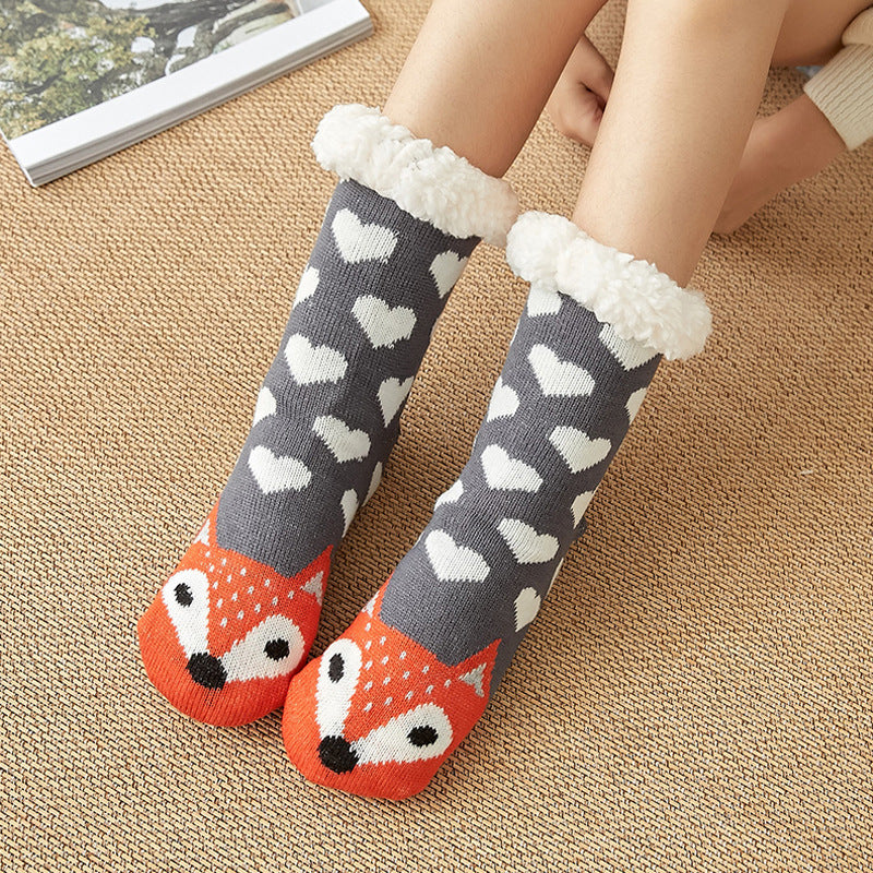 Warm and thick Plush sleeping socks