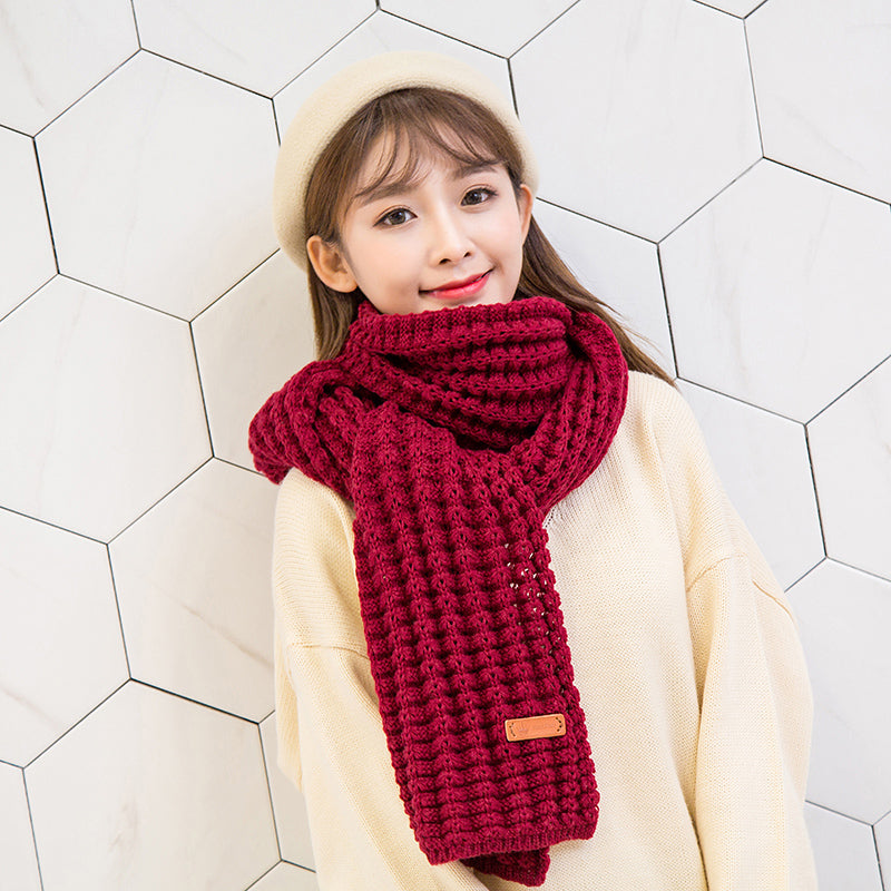 Scarf female autumn and winter Korean style wild thick wool