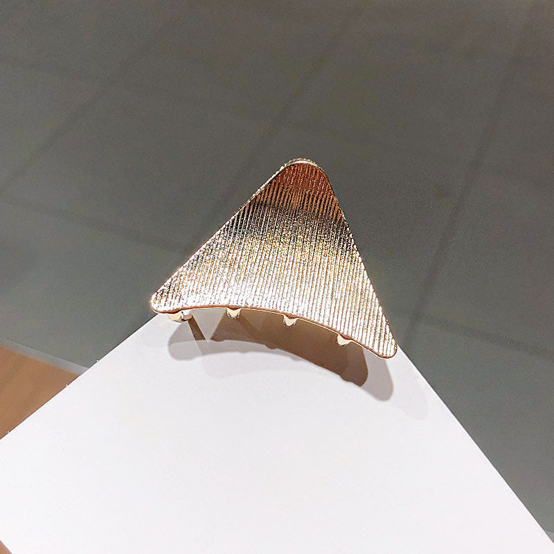 Textured Geometric Metal Bow Love Hairpin