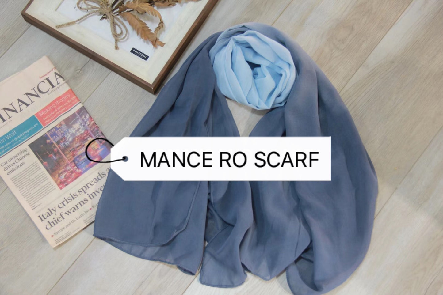 Pearl dyed Chiffon Scarf