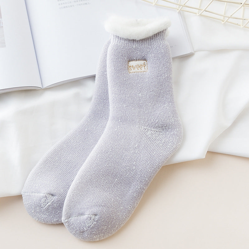 Thickened Warm Brushed Women's Tube Socks
