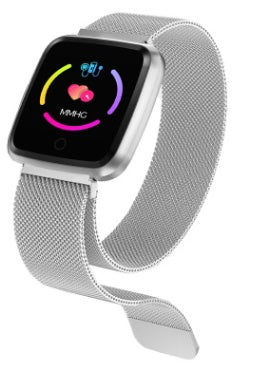 Y7 color screen smart bracelet Q3 steel belt large screen IP68 waterproof step counter heart rate information push foreign trade explosions hot sale