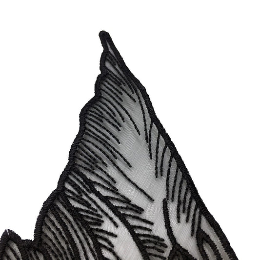 Black dress organza embroidery applique