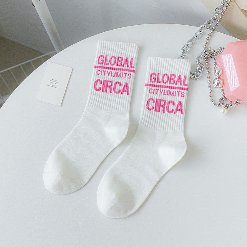 Women's Medium Length Cartoon Jacquard Socks