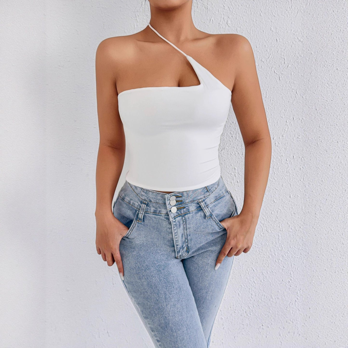 Sexet off-shoulder dametop med raglanærmer