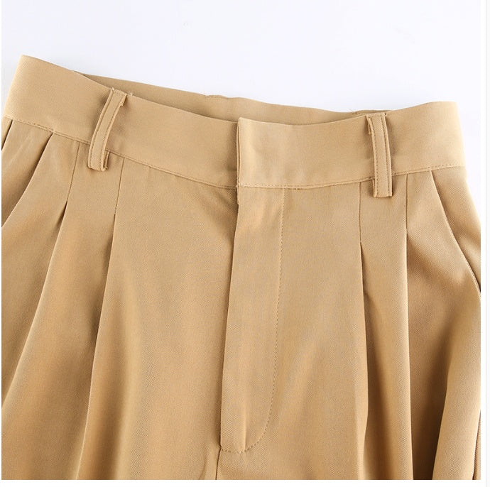 Women's Retro High Waist Slim Loose Casual Pants