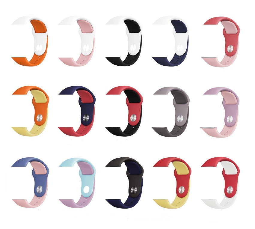 Monochrome mix and match silicone strap