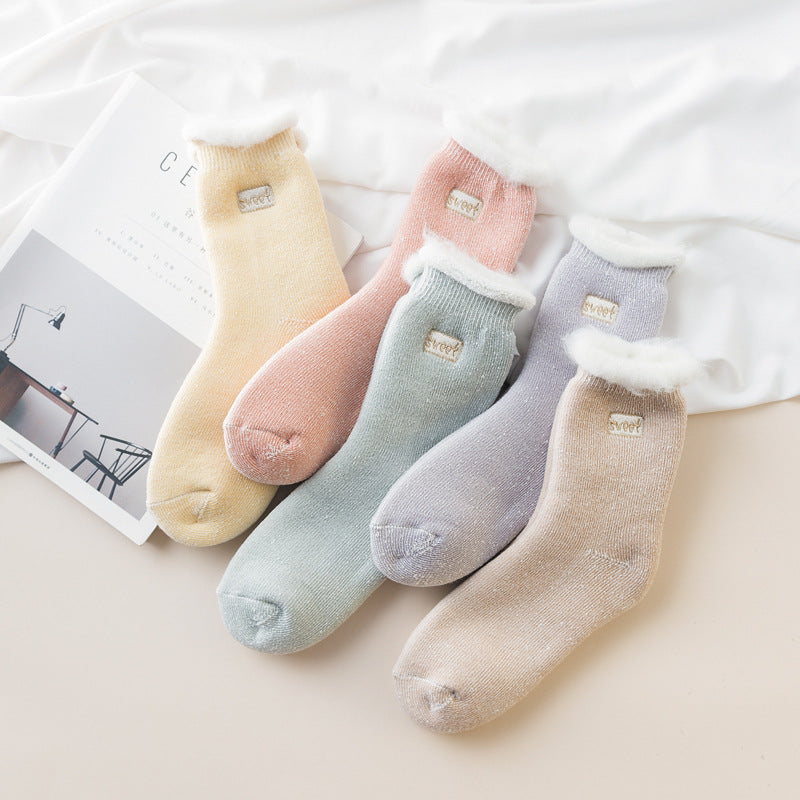 Thickened Warm Brushed Women's Tube Socks