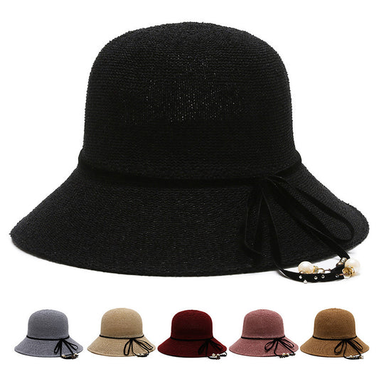 Korean Version Of Fashion Dome Fisherman Ins Trend Warp Knitted Breathable Sun Hat