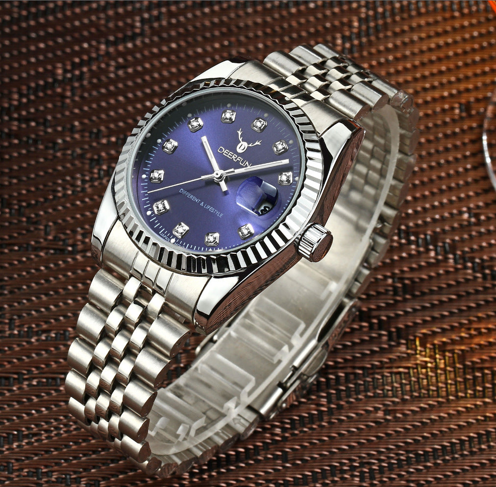 Shell watch with diamonds