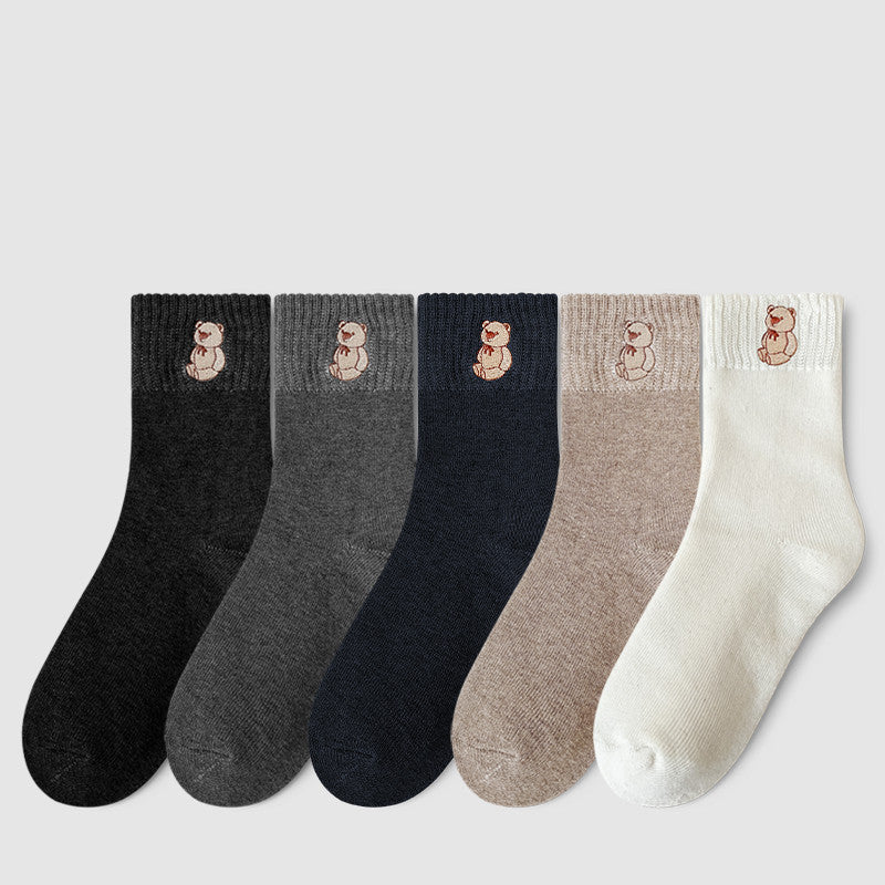 Women's Fashion Terry Padded Warm Solid Colour Socks