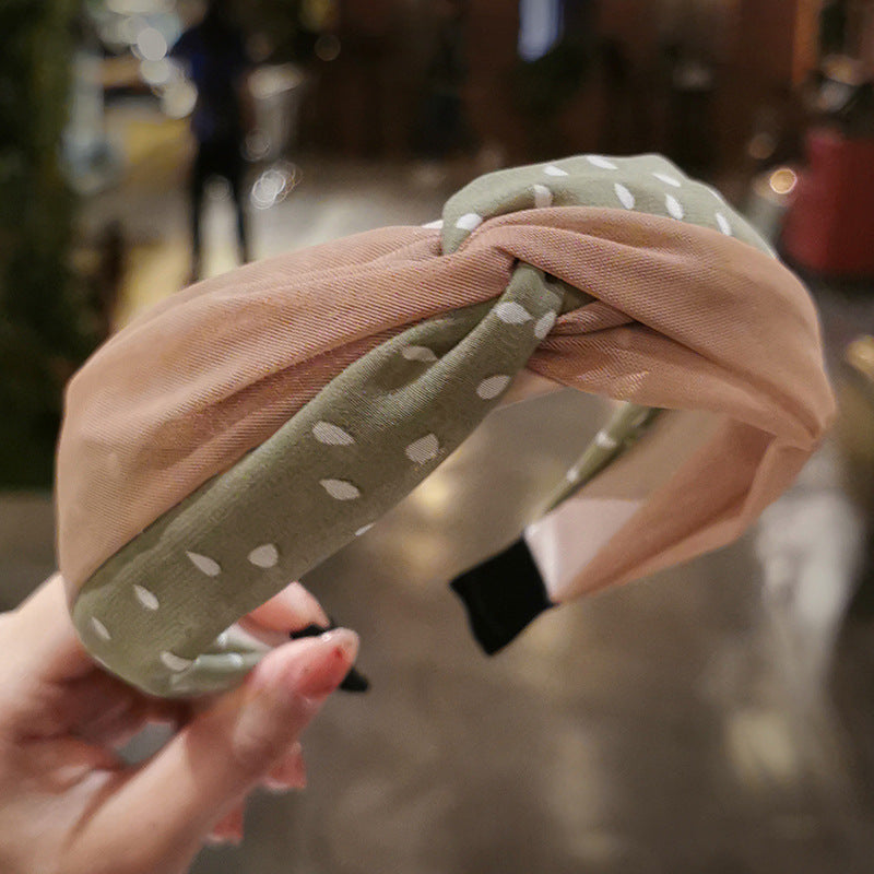 Fabric wave point headband