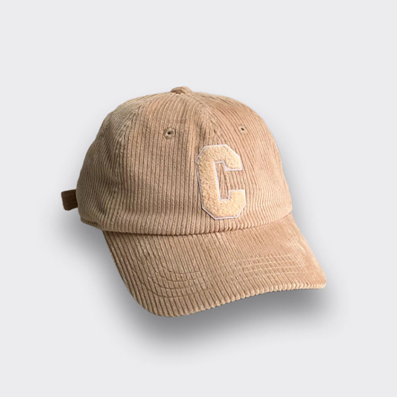 Fashion C Letter Corduroy Baseball Hat